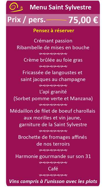 Menu Saint-Valentin